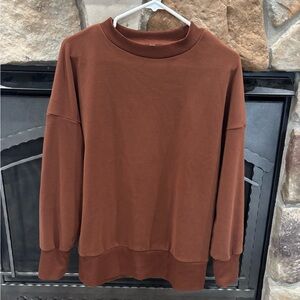 Everyday Relaxed Crewneck Sweatshirt - Brown